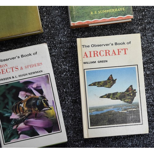 96 - A Collection Of 4 Vintage Observer Books Including Wild Flowers, Horses And Ponies, Aircraft And Ins... 