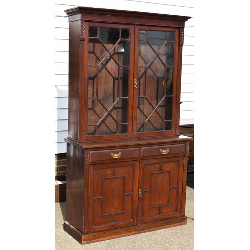 101 - A Delightful Tall Sideboard Unit Featuring A Glazed Top.