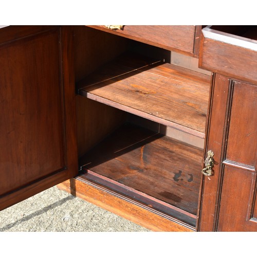 101 - A Delightful Tall Sideboard Unit Featuring A Glazed Top.