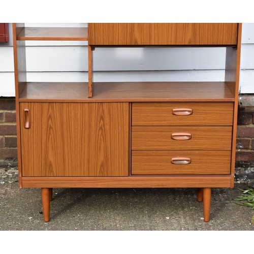 106 - A Mid Century Schreiber Room Divider/Wall Unit Featuring A Drop Down Drinks Compartment