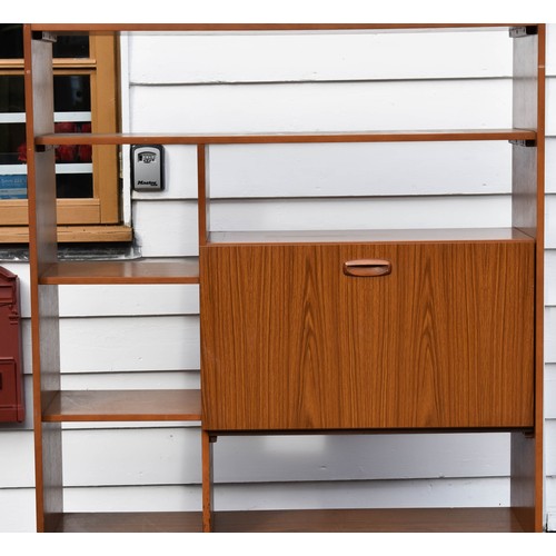 106 - A Mid Century Schreiber Room Divider/Wall Unit Featuring A Drop Down Drinks Compartment