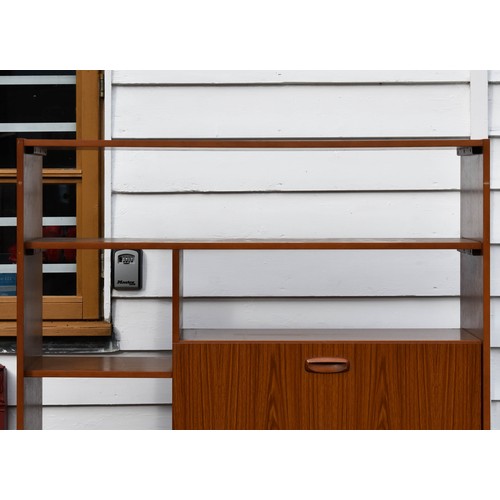 106 - A Mid Century Schreiber Room Divider/Wall Unit Featuring A Drop Down Drinks Compartment