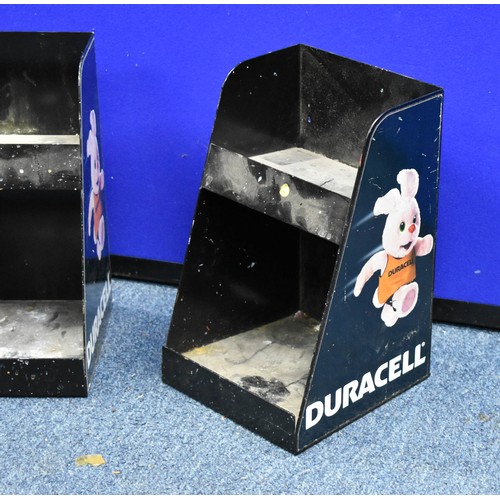 213 - A Pair Of Vintage Metal Duracell Battery Shop Display Stands. 30cm x 20cm x 20cm.