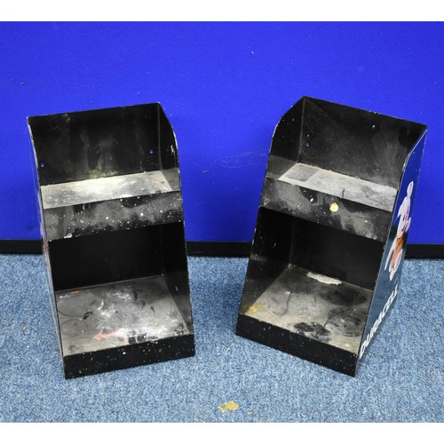 213 - A Pair Of Vintage Metal Duracell Battery Shop Display Stands. 30cm x 20cm x 20cm.