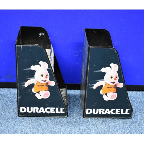 213 - A Pair Of Vintage Metal Duracell Battery Shop Display Stands. 30cm x 20cm x 20cm.