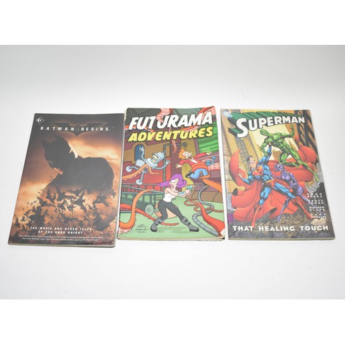 227 - A Collection Of 5 Graphic Novels To Include Spiderman, Batman, Superman And Futurama