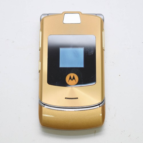 264 - A Rare Gold Dolce And Gabbana Limited Edition Boxed Motorola V3 Vintage Mobile Flip Phone Complete W... 