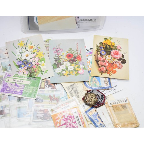 276 - A Quantity Of Vintage Ephemera Including Cigarette Cards, Postcards And Vintage French Advertisement... 