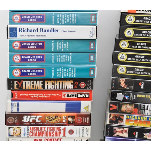 193 - A Large Collection Of Vintage 1990's VHS Tapes Including Wrestling, Boxing, And Martial Arts Instruc... 