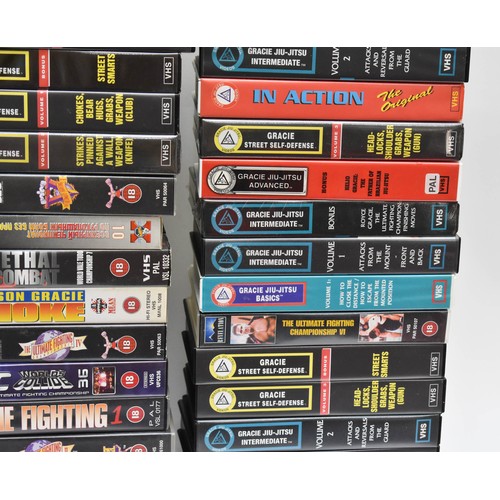 193 - A Large Collection Of Vintage 1990's VHS Tapes Including Wrestling, Boxing, And Martial Arts Instruc... 