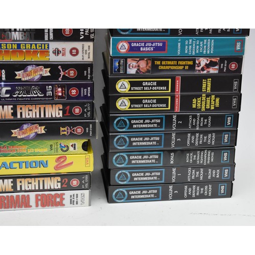 193 - A Large Collection Of Vintage 1990's VHS Tapes Including Wrestling, Boxing, And Martial Arts Instruc... 