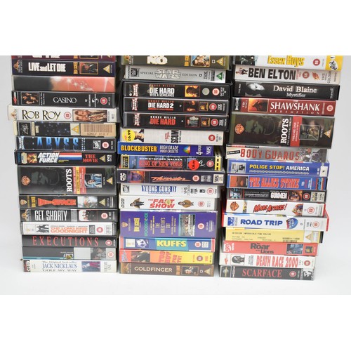 194 - A Large Quantity Of Vintage VHS Tapes Including James Bond, Star Wars And Die Hard