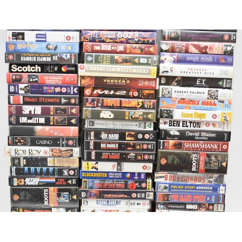 194 - A Large Quantity Of Vintage VHS Tapes Including James Bond, Star Wars And Die Hard