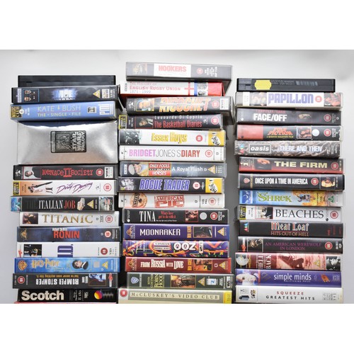 194 - A Large Quantity Of Vintage VHS Tapes Including James Bond, Star Wars And Die Hard