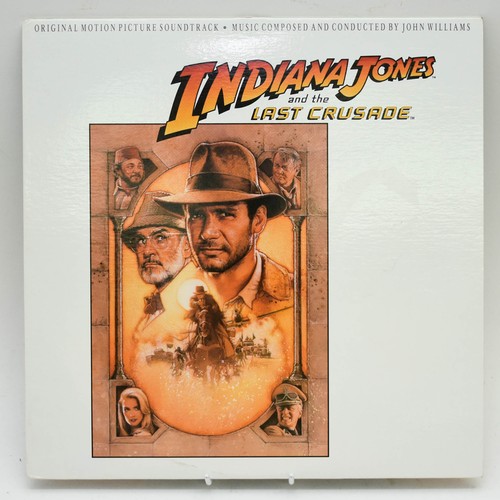 198 - A Collection Of 3 Indiana Jones Vinyl Records; Raiders Of The Lost Arc; The Temple Of Doom; The Last... 