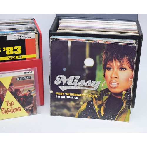 450 - A Large Collection Of Vintage Vinyl Records Of Mixed Genre Including Missy Elliot