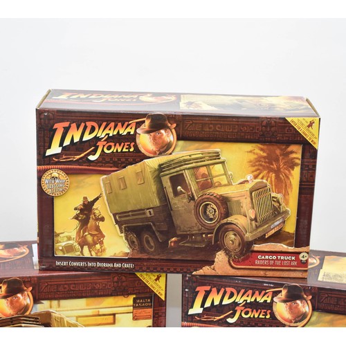 460 - 5 Highly Collectable Boxed Indiana Jones Model Vehicles To Include Cargo Trucks And Troop Cars