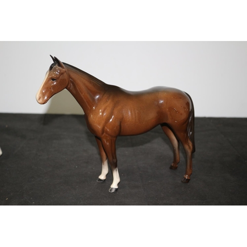 108 - A Beswick Brown Stallion Horse 20.5cm tall