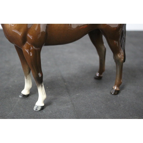 108 - A Beswick Brown Stallion Horse 20.5cm tall