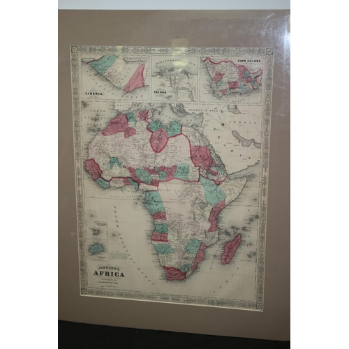 11 - 1864 Hand Coloured Map of Africa by A J Johnston New York Map 58 cm x 43 cm