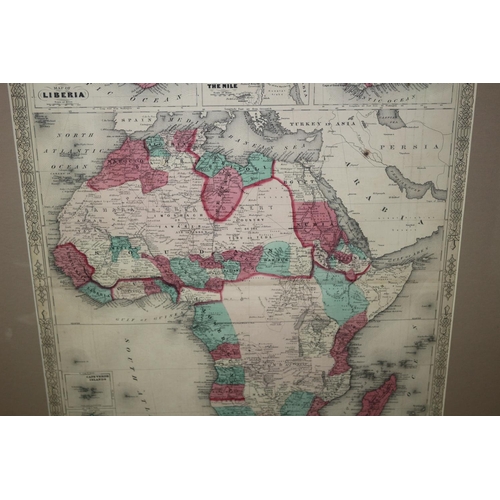 11 - 1864 Hand Coloured Map of Africa by A J Johnston New York Map 58 cm x 43 cm