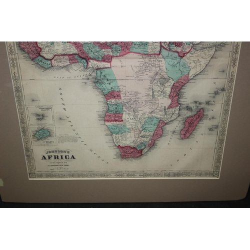 11 - 1864 Hand Coloured Map of Africa by A J Johnston New York Map 58 cm x 43 cm