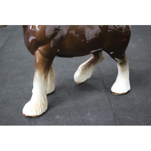 112 - Beswick Shire Horse 16cm tall