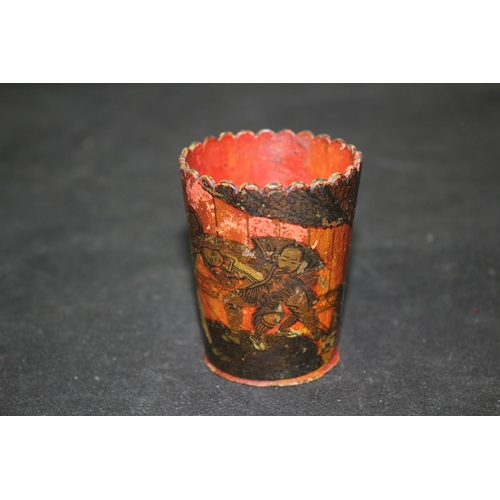 135 - Hand Painted Japanese Antique Dice Shaker