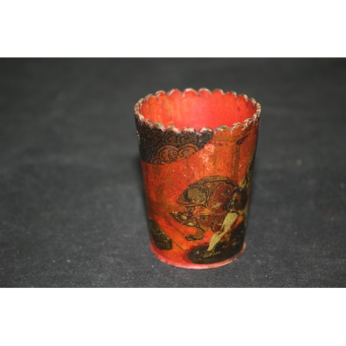 135 - Hand Painted Japanese Antique Dice Shaker