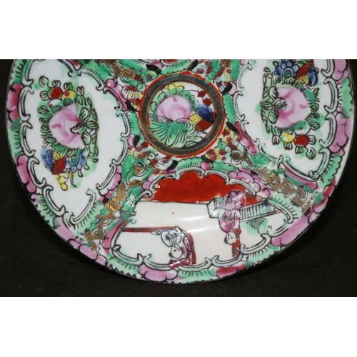 145 - Antique Hand Painted Macau Chinese Famille Rose Dish