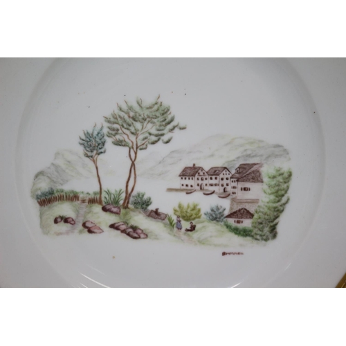 147 - Hand Painted Plate By Brunnen 1968 Lorinz Hutschenreuther