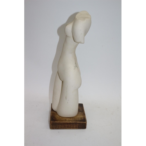 155 - Pottery Statue on Base of a Naked Female