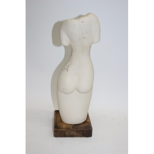 155 - Pottery Statue on Base of a Naked Female