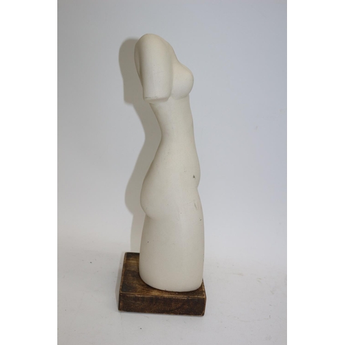 155 - Pottery Statue on Base of a Naked Female