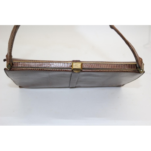 158 - Vintage Real Lizard Handbag