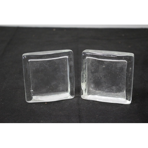 18 - 2 Glass Pin Dishes 8.5cm x 8.5 cm