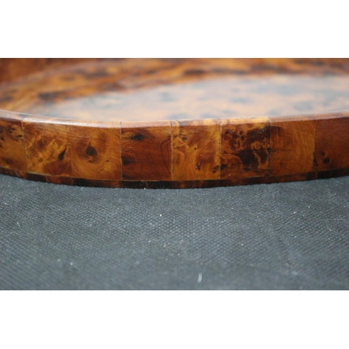 21 - Beautiful Walnut Oval Tray 35cm in Length