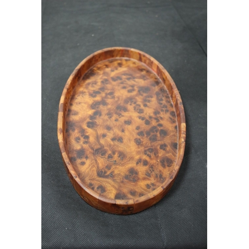 21 - Beautiful Walnut Oval Tray 35cm in Length