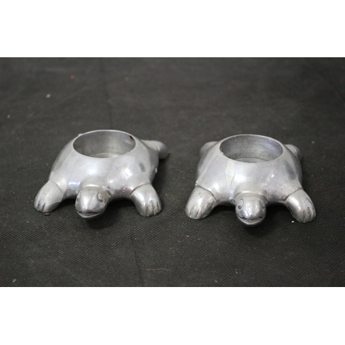 25 - 2 Metal Tealights in the Theme of Turtles