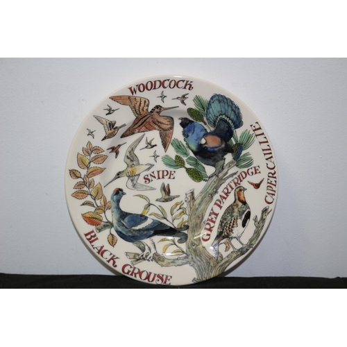 28 - Emma Bridgewater Game Bird Collector Plate of Various Game Birds 22cm Diameter