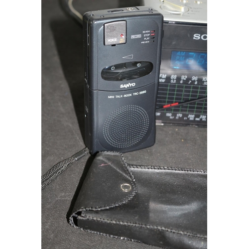 288 - Sony Digicube Radio, Sony MD Walkman and a Sanyo Dictaphone