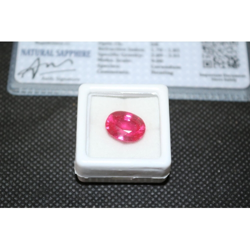 297 - Synthetic Sapphire Red Weight ct.10.07