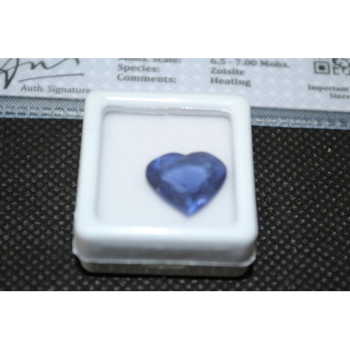 298 - Synthetic Tanzanite Blue Heart Weight ct.10.22