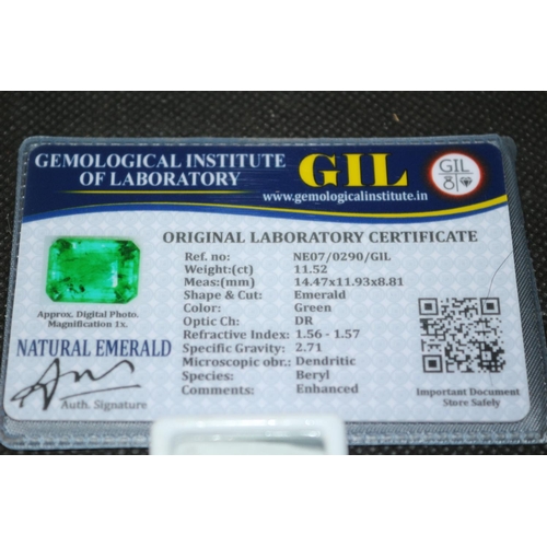 299 - Synthetic  emerald Green Weight ct.11.52