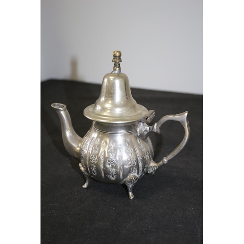 307 - Moroccan Silver Plated Teapot Vintage