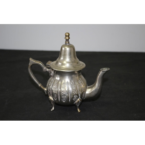 307 - Moroccan Silver Plated Teapot Vintage