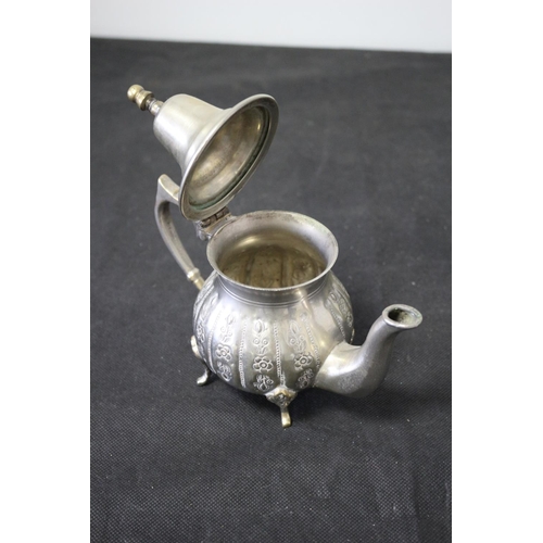 307 - Moroccan Silver Plated Teapot Vintage