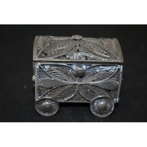 308 - Dutch Silver Filigree Cart 95g (Lead requires repair)