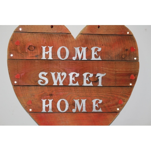 315 - Home Sweet Home Heavy Wooden Light Up Sign 52cm Tall