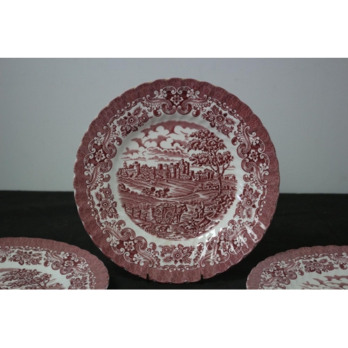 332 - Olde Country Castles Ironstone 4 x Plates